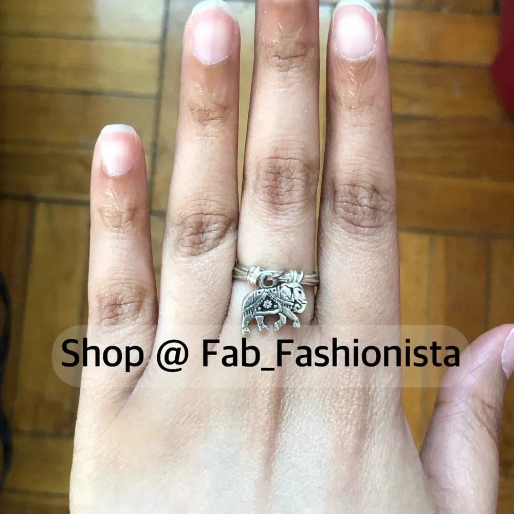 Sterling Silver Elephant Ring - image 3